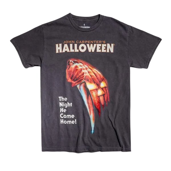 Halloween Unisex Aikuisten Elokuvajuliste Vintage Pesu T-paita