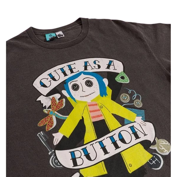 Coraline Unisex Adult Cute As A Button T-Shirt