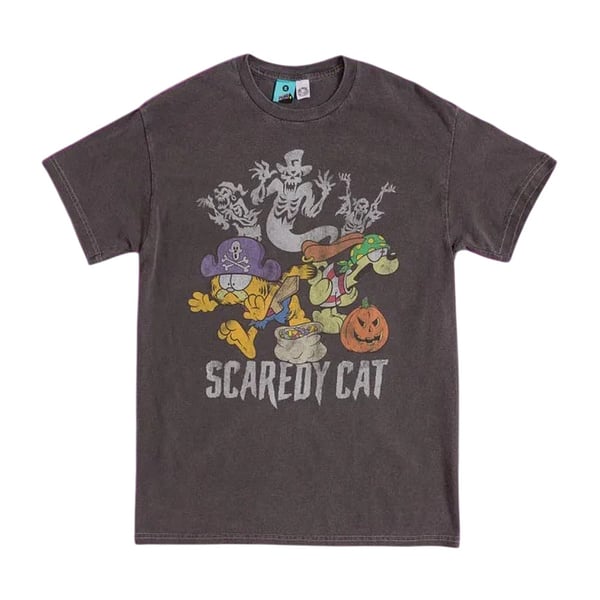 Garfield Unisex aikuisten Scaredy Cat T-paita