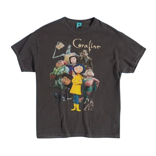 Coraline Unisex Aikuisten Hyvä ja Paha T-paita Coraline Unisex Aikuisten Hyvä ja Paha T-paita