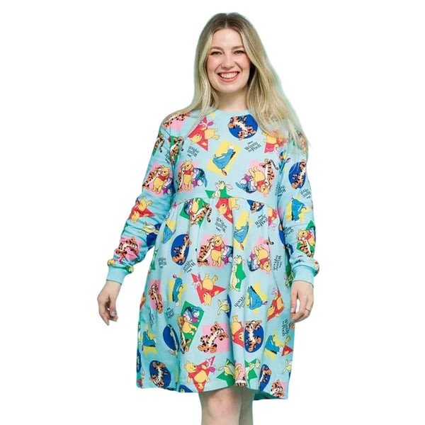 Nalle Puh Naisten Ystävät All-Over Print Neulemekko