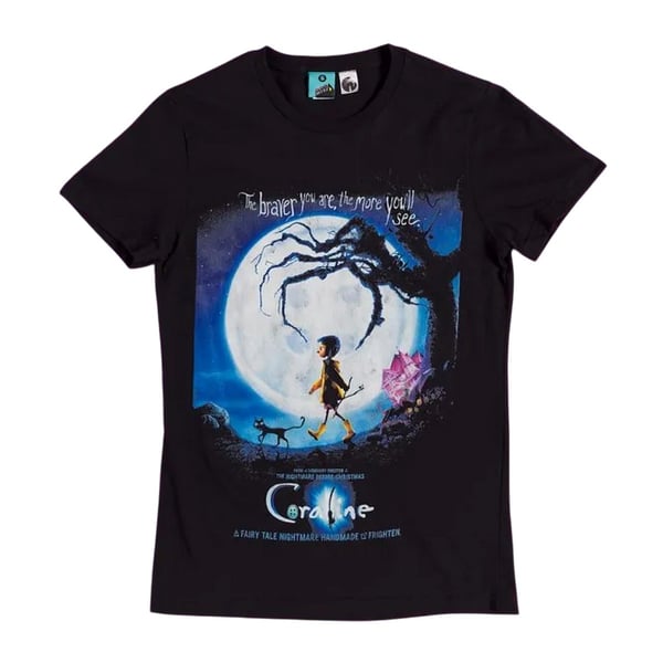 Coraline Womens/Ladies Movie Poster Fitted T-Shirt