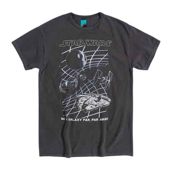 Star Wars Unisex Vuxen Galaxy Grid Vintage Wash T-shirt