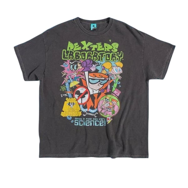 Dexters Laboratorium Unisex Vuxen Vintage Wash T-shirt