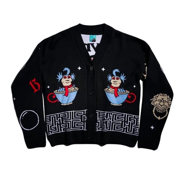 Labyrinth Unisex Adult Friends Knitted Cardigan