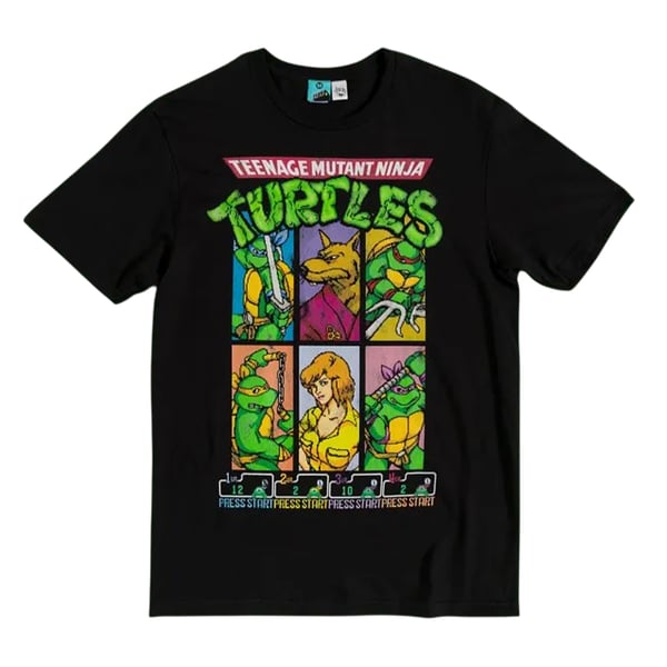 Teenage Mutant Ninja Turtles Unisex Adult Arcade T-Shirt