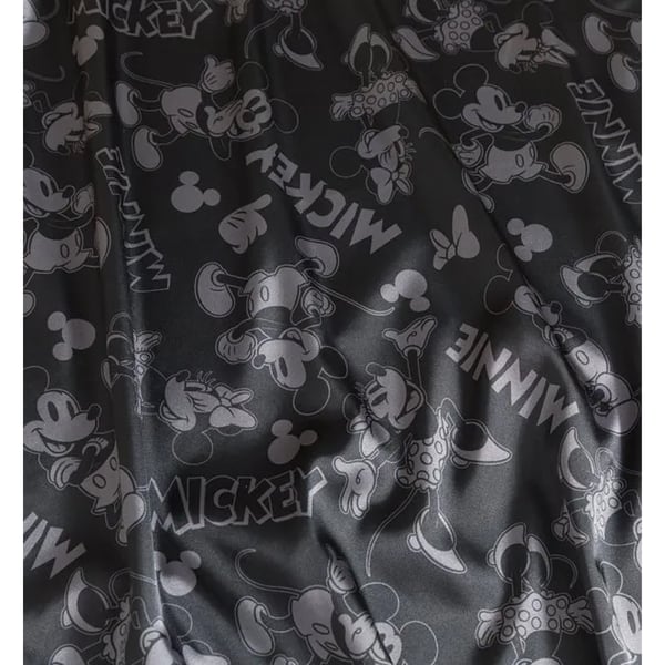 Disney Womens/Ladies Mickey Mouse & Minnie Mouse Patterned Satin Midi Skirt