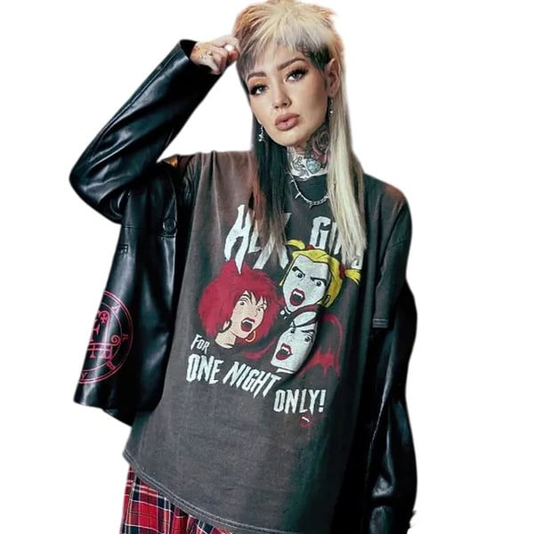Hex Girls Unisex aikuisten For One Night Only Vintage -pesty T-paita