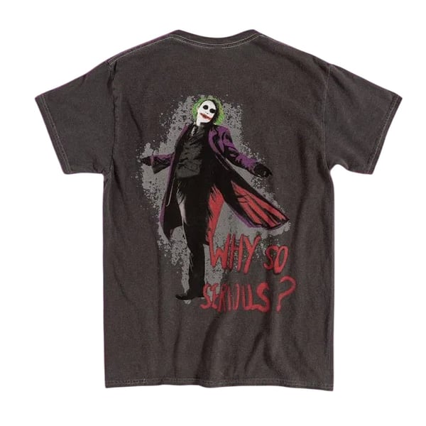 The Joker Unisex Adult Heath Ledger Back Print Washed T-Shirt