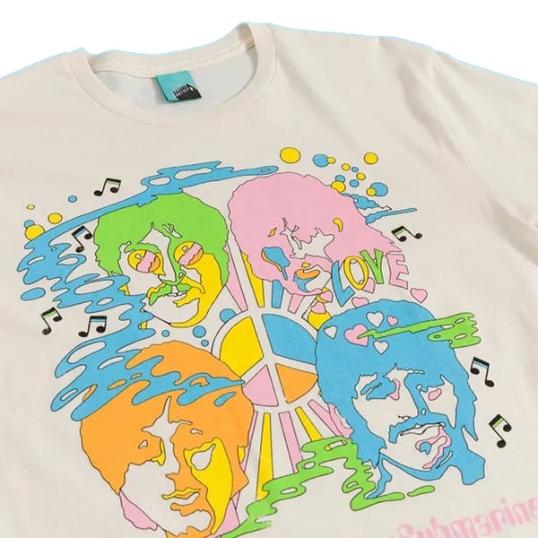 The Beatles Unisex Adult Yellow Submarine Psychedelic T-Shirt