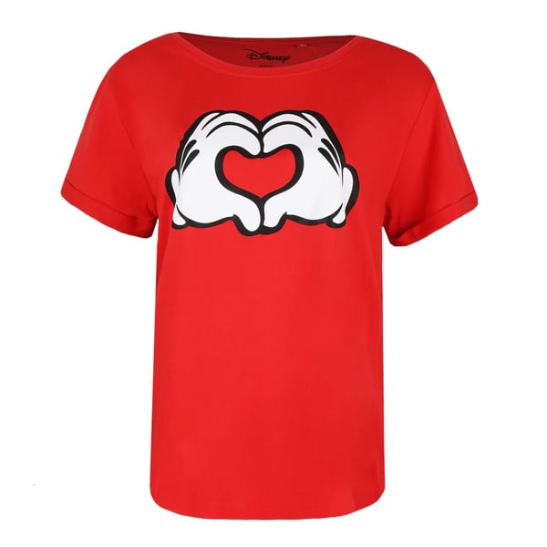 Disney Dame/Dame Love Hands Mickey Mouse T-shirt