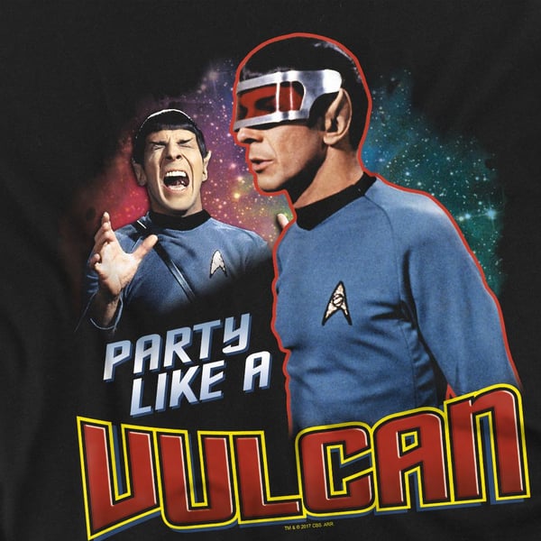 Star Trek Unisex Adult Party Like a Vulcan T-Shirt