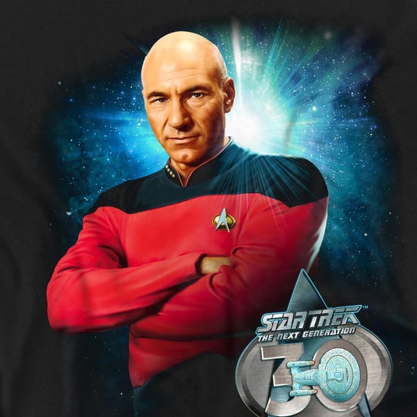 Star Trek Unisex Adult 30 Jean-Luc Picard T-Shirt