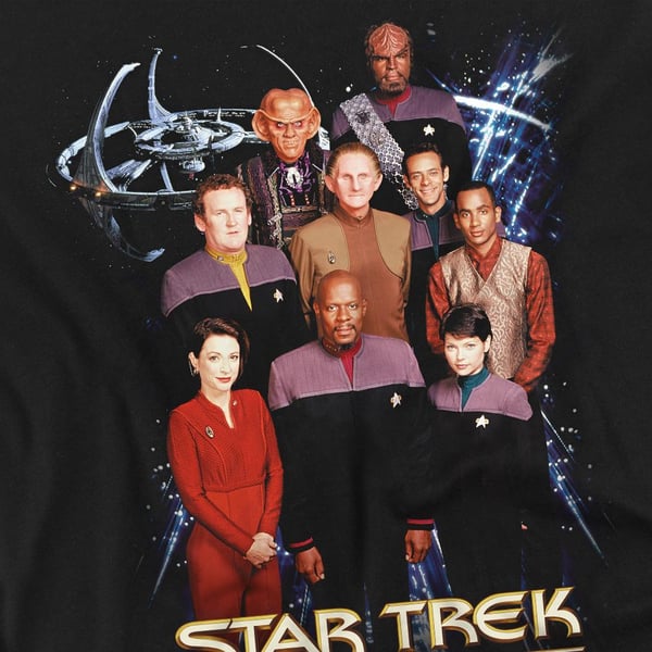 Star Trek Unisex Adult DS9 Crew T-Shirt