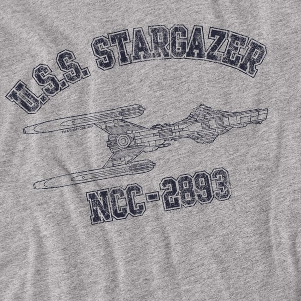 Star Trek Unisex Adult Stargazer Athletic T-Shirt