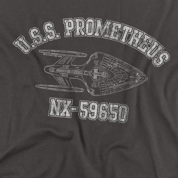 Star Trek Unisex Adult Prometheus Athletic T-Shirt