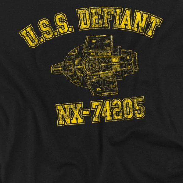 Star Trek Unisex Adult Defiant Athletic T-Shirt