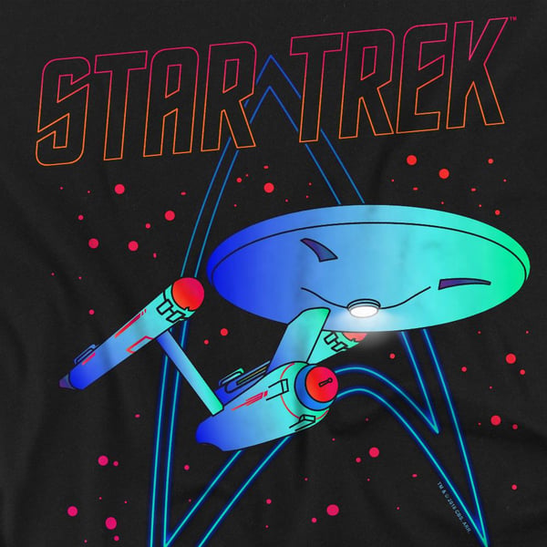 Star Trek Unisex Neon T-shirt til voksne
