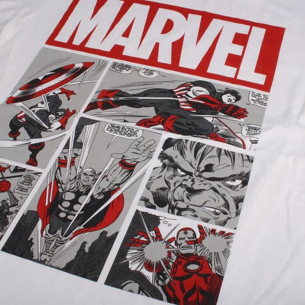 Marvel Herrar Hjältar Serietidnings T-shirt