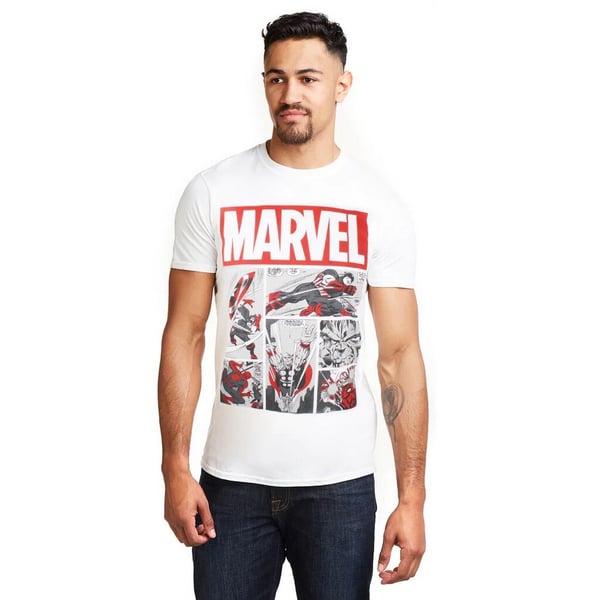 Marvel Herrar Hjältar Serietidnings T-shirt