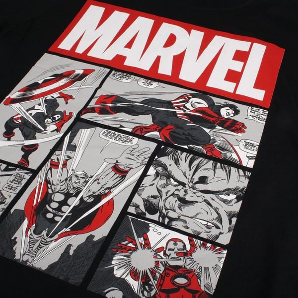 Marvel Herrar Hjältar Serietidnings T-shirt