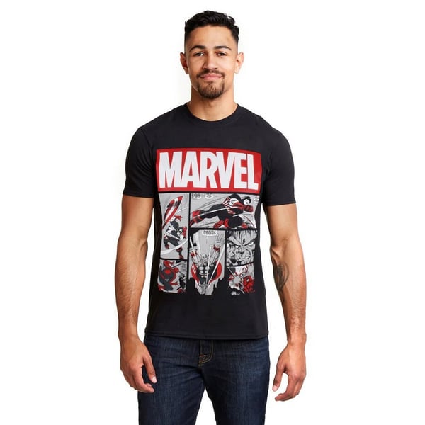 Marvel Herrar Hjältar Serietidnings T-shirt
