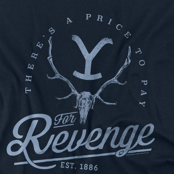 Yellowstone Unisex Adult Revenge Skull T-Shirt