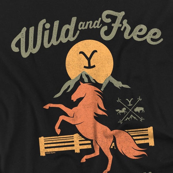Yellowstone Unisex Adult Wild & Free T-Shirt