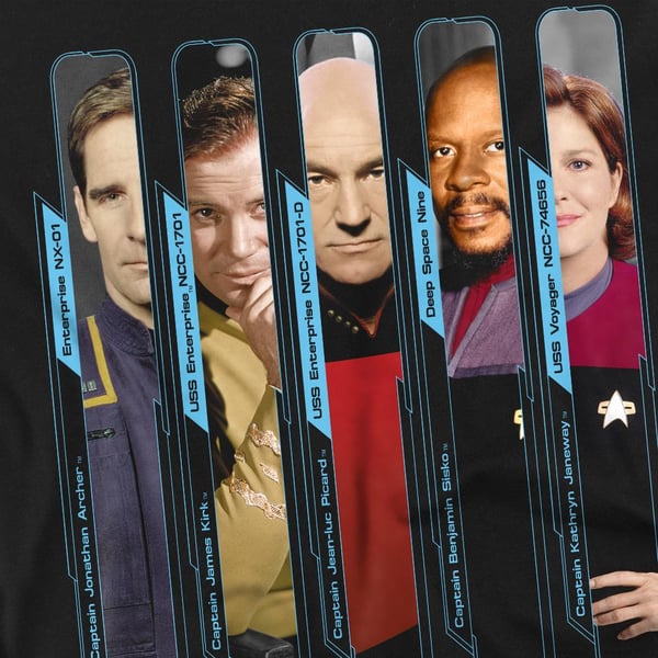Star Trek Unisex Adult The Captains T-Shirt