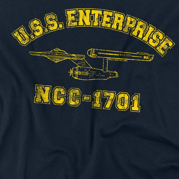 Star Trek Unisex Adult Enterprise Athletic T-Shirt
