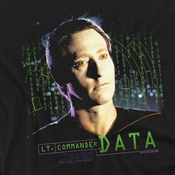 Star Trek Unisex Adult Data T-Shirt