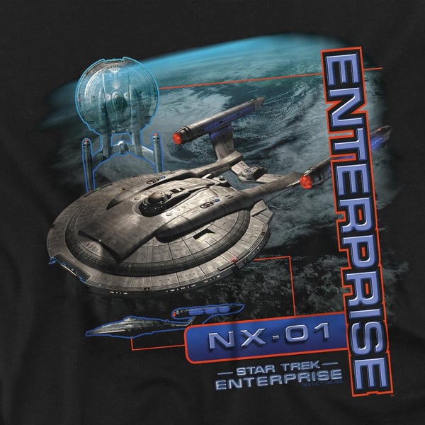 Star Trek Unisex Adult Enterprise NX 01 T-Shirt