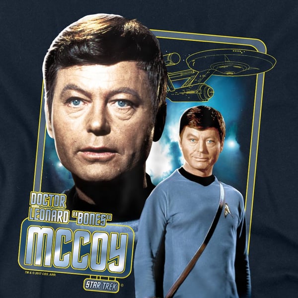 Star Trek Unisex Adult Leonard McCoy T-Shirt