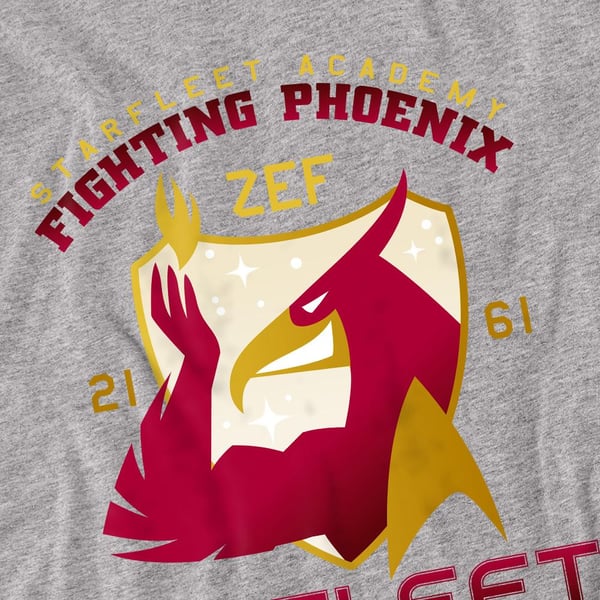 Star Trek Unisex Adult Fighting Phoenix T-Shirt