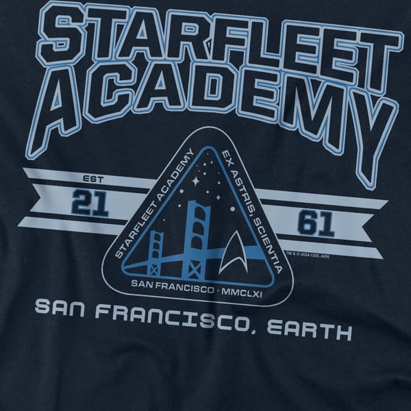 Star Trek Unisex Adult Starfleet Academy Earth T-Shirt