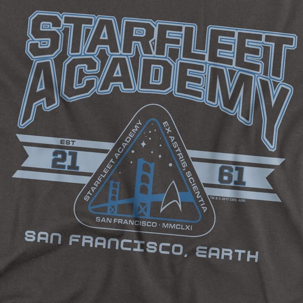 Star Trek Unisex Adult Starfleet Academy Earth T-Shirt