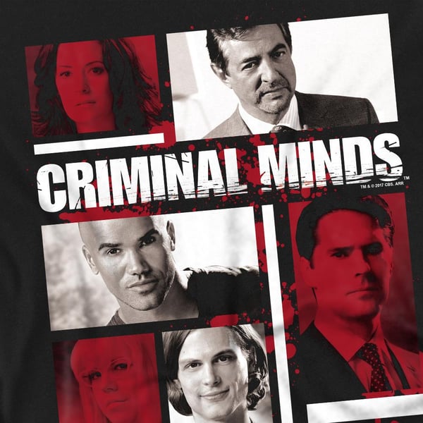 Criminal Minds Unisex Adult Character Boxes T-Shirt