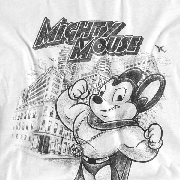 Mighty Mouse Unisex aikuisten Protect & Serve T-paita