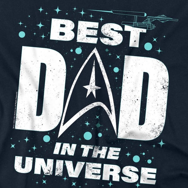 Star Trek Unisex Adult Best Dad in the Universe Fathers Day T-Shirt