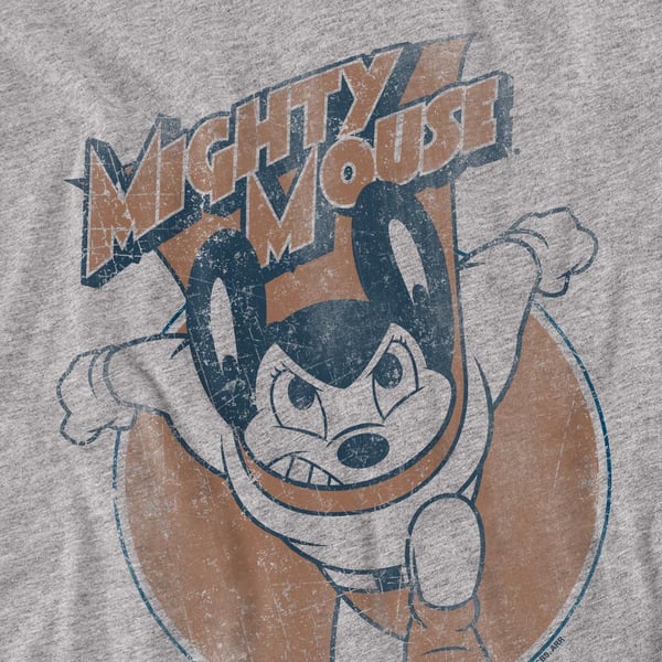 Mighty Mouse Unisex Adult Flying with Purpose T-Shirt
