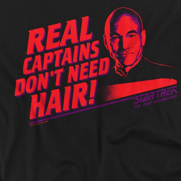 Star Trek Unisex Adult Real Captain T-Shirt