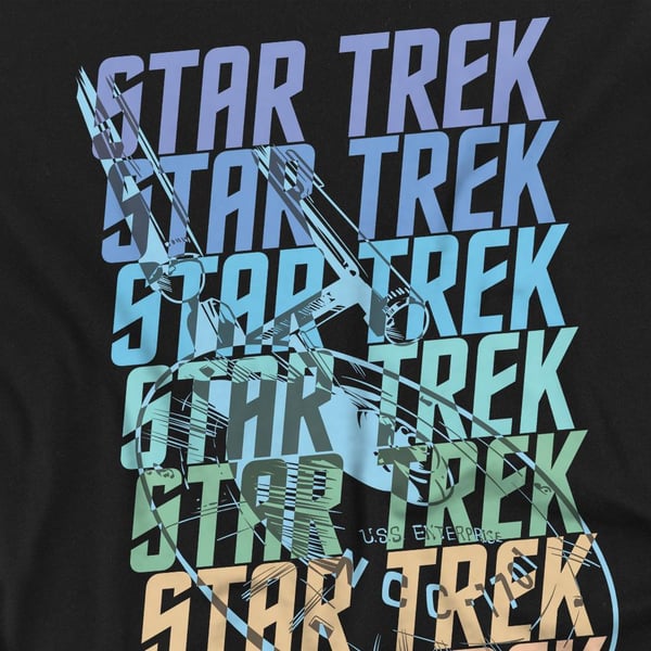 Star Trek Unisex Adult Enterprise Multi Logo T-Shirt
