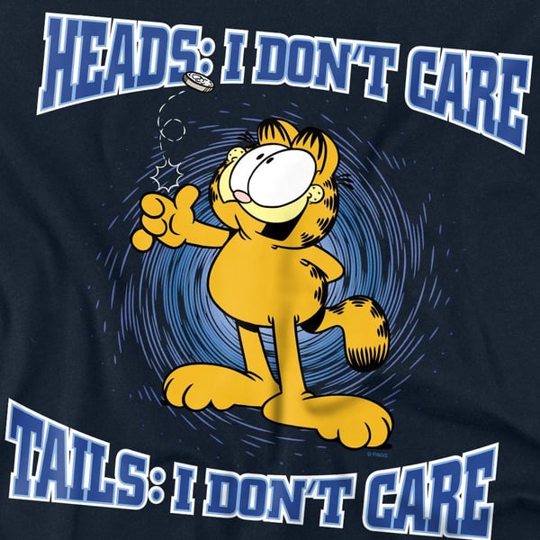 Garfield Unisex Adult Heads Or Tails T-Shirt