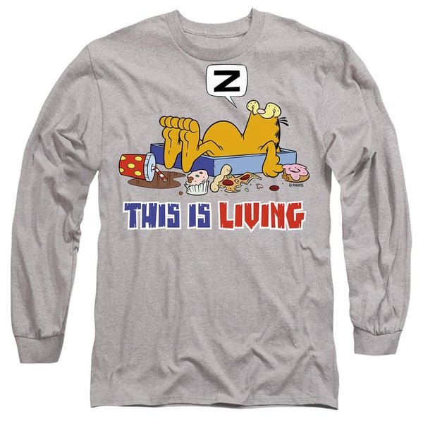 Garfield Unisex Adult This Is Living T-Shirt
