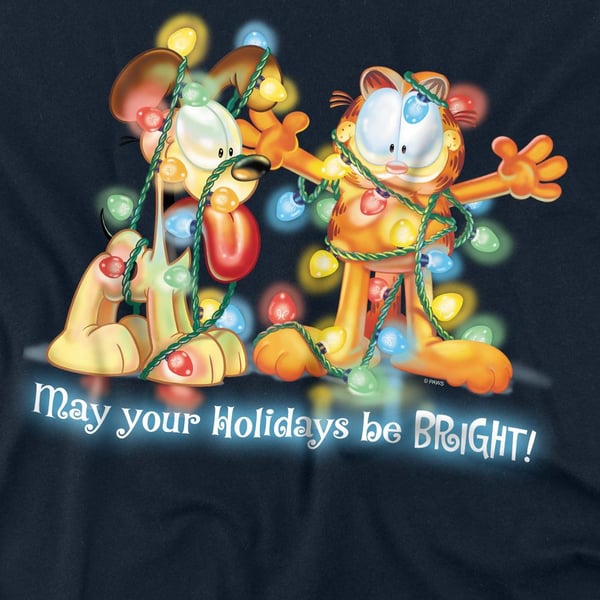 Garfield Unisex Adult Bright Holidays T-Shirt