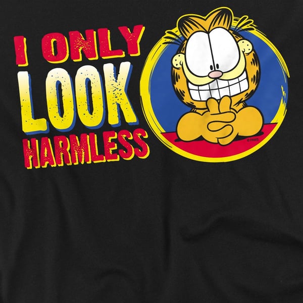 Garfield Unisex Adult I Only Look Harmless T-Shirt