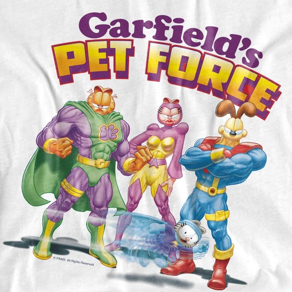 Garfield Unisex Adult Heroes Await T-Shirt
