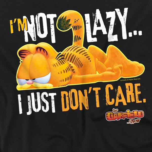 Garfield Unisex Adult Not Lazy T-Shirt