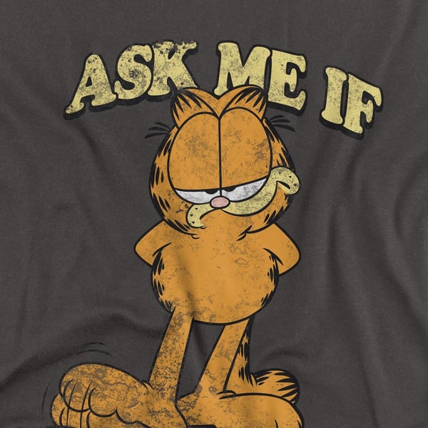 Garfield Unisex Adult Ask Me T-Shirt