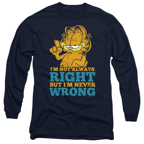 Garfield Unisex Aikuisten Never Wrong T-paita